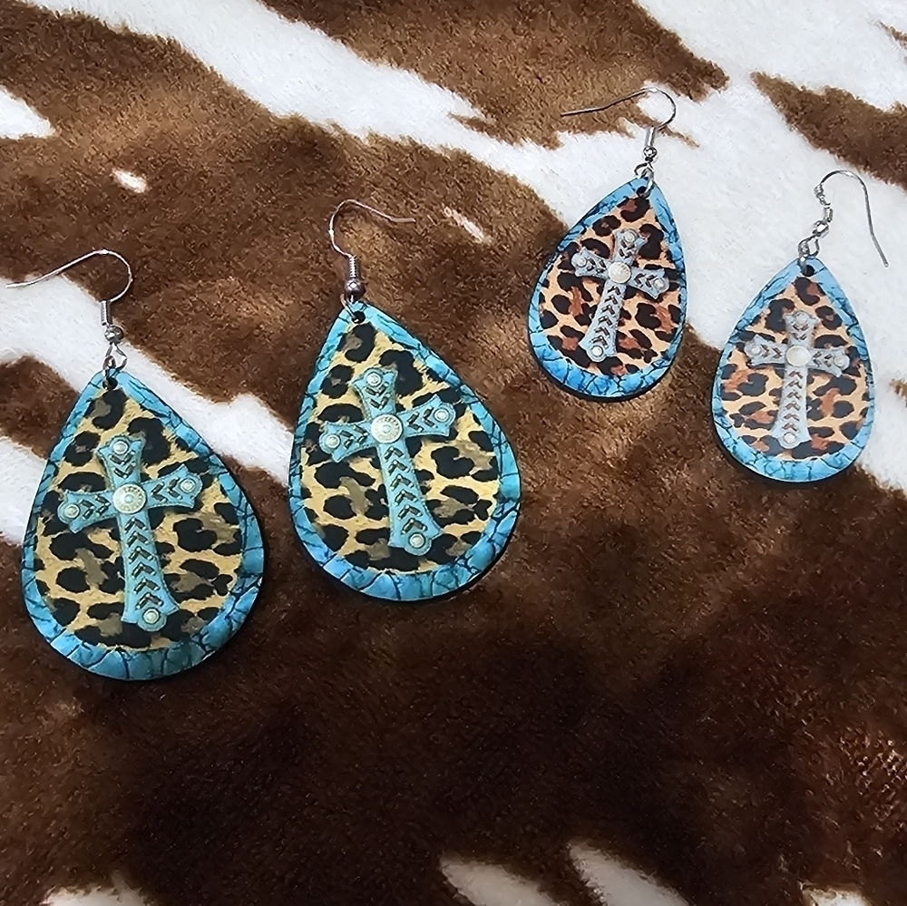 Religious Cross Earrings- Handmade